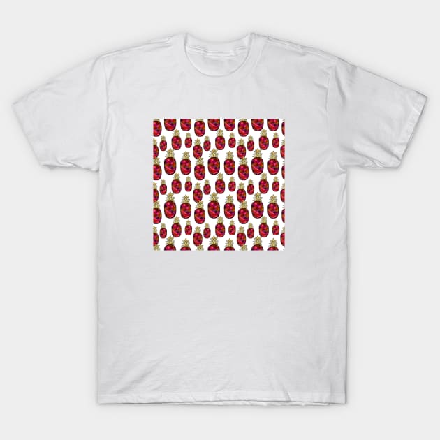 Pineapple Pattern T-Shirt by FoodPatterns